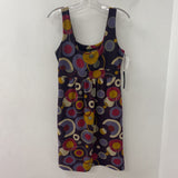 BCBGMAXAZRIA WOMEN'S DRESS purple multi colour dots m