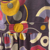BCBGMAXAZRIA WOMEN'S DRESS purple multi colour dots m