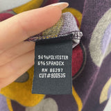 BCBGMAXAZRIA WOMEN'S DRESS purple multi colour dots m