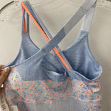 LUCKY IN LOVE WOMEN'S ACTIVE TOP blue orange yellow XS