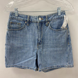 H&M WOMEN'S SHORTS blue white 0