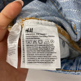 H&M WOMEN'S SHORTS blue white 0