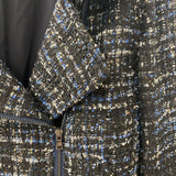 ANN TAYLOR WOMEN'S BLAZER/JACKET blue silver black 10