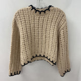 MANGO/MNG WOMEN'S SWEATER beige black M