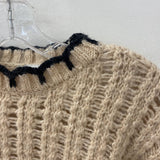 MANGO/MNG WOMEN'S SWEATER beige black M