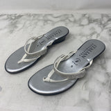 ITALIAN SHOEMAKERS WOMEN'S SANDALS white bling 6