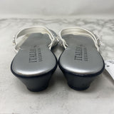 ITALIAN SHOEMAKERS WOMEN'S SANDALS white bling 6