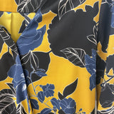 PARKER WOMEN'S BLOUSE/SHIRT goldenrod blue floral S