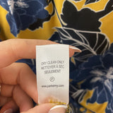 PARKER WOMEN'S BLOUSE/SHIRT goldenrod blue floral S