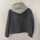 ZARA WOMEN'S COAT two tone grey L