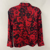 JNY jones new york WOMEN'S BLOUSE/SHIRT red black floral MP