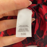 JNY jones new york WOMEN'S BLOUSE/SHIRT red black floral MP