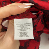 JNY jones new york WOMEN'S BLOUSE/SHIRT red black floral MP