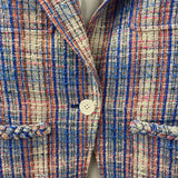 DEREK LAM 10 CROSBY WOMEN'S BLAZER/JACKET blue pink white 8