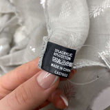 WOMEN'S SCARF/SHAWL grey, silver pineapples