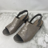 CLARKS WOMEN'S SANDALS silver beige 6.5