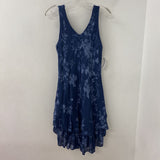 made in Italy WOMEN'S DRESS blue floral print S