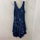 made in Italy WOMEN'S DRESS blue floral print S