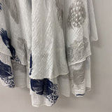 made in Italy WOMEN'S DRESS white navy floral print S