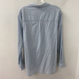 PATAGONIA WOMEN'S BLOUSE/SHIRT blue white stripe L