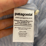 PATAGONIA WOMEN'S BLOUSE/SHIRT blue white stripe L