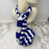 DIESEL WOMEN'S SCARF/SHAWL white blue stripe