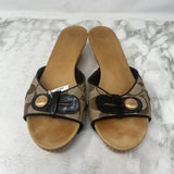 COACH WOMEN'S SANDALS brown beige 9ish