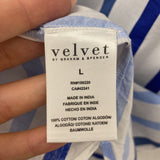 VELVET WOMEN'S BLOUSE/SHIRT white blues L