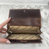 WOMEN'S WALLET/WRISTLET brown