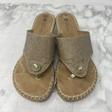 WHITE MOUNTAIN WOMEN'S SANDALS gold 7.5