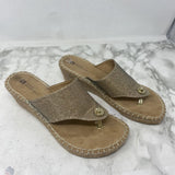 WHITE MOUNTAIN WOMEN'S SANDALS gold 7.5