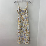EVER NEW melbourne WOMEN'S DRESS white yellow periwinkle 6