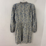 ICHI WOMEN'S DRESS blue ivory print XS/34