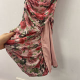 WOMEN'S DRESS pink floral S