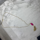 KENDRA SCOTT WOMEN'S NECKLACE gold pink