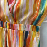 CALVIN KLEIN WOMEN'S ROMPER multi colour stripe M