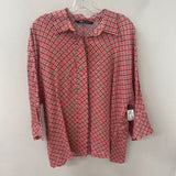 ZARA WOMEN'S BLOUSE/SHIRT pink black geo M