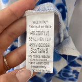 made in Italy WOMEN'S DRESS white blue print S