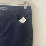MELANIE LYNE WOMEN'S PANTS blue black 12