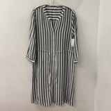 TOM TAILOR WOMEN'S DRESS white grey stripe S/40