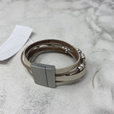 WOMEN'S BRACELET pearlized beige silver