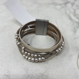 WOMEN'S BRACELET pearlized beige silver