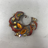 WOMEN'S BROOCH red orange yellow