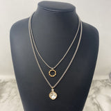 WOMEN'S NECKLACE silver gold clear