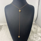 WOMEN'S NECKLACE dark gold clear