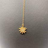 WOMEN'S NECKLACE dark gold clear
