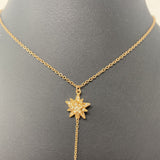 WOMEN'S NECKLACE dark gold clear