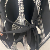 STELLA & DOT WOMEN'S DRESS black white XS/S