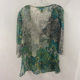 CUTE OPTIONS WOMEN'S BLOUSE/SHIRT green white black M