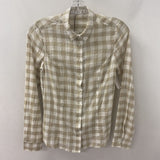 MANGO/MNG WOMEN'S BLOUSE/SHIRT beige white 2